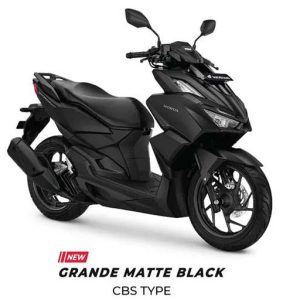 Warna Honda Vario 160 Grande Matte Black CBS