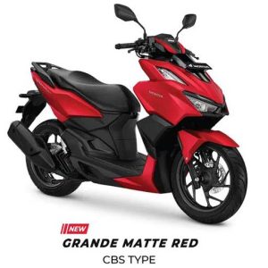 Warna Honda Vario 160 Grande Matte RED CBS